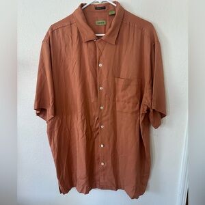Izod Men's Rust Button Down Shirt